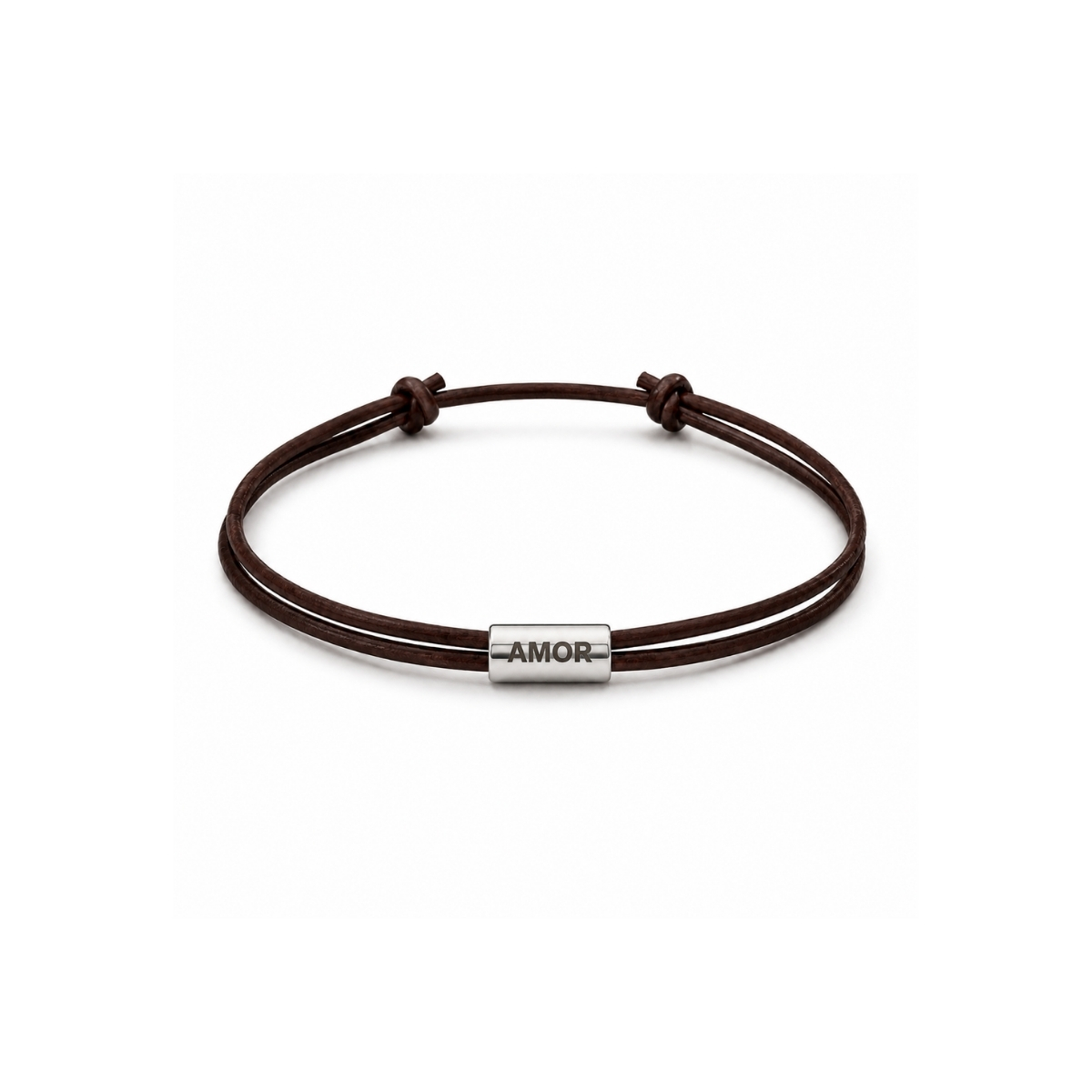 Pulsera Simil cuero con anilla cilíndrica - Imagen 2