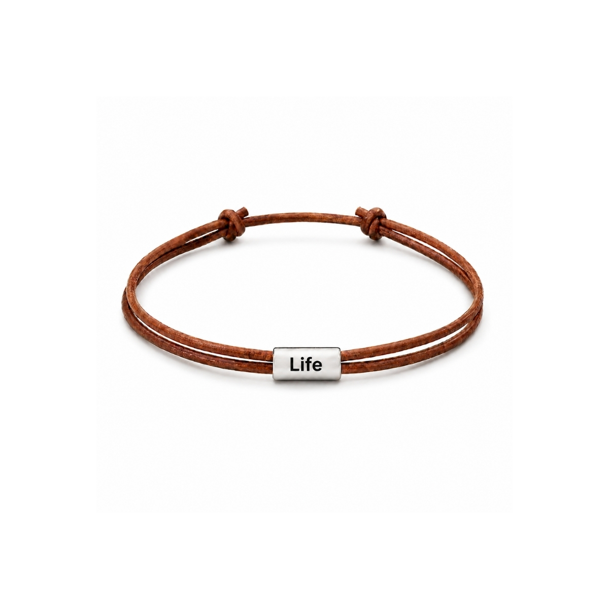 Pulsera Simil cuero con anilla cilíndrica