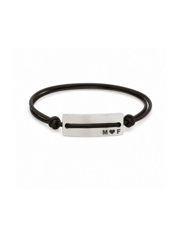 Pulsera Barra Personalizada – Cuero